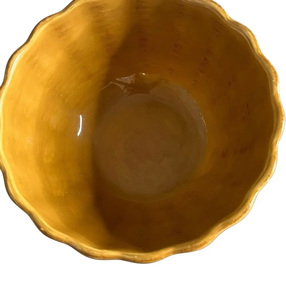 Set of 2 Vintage Roscher & Co. Bowls Bellini Collection Stoneware Green Yellow